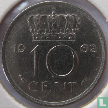 Netherlands 10 cent 1962 - Image 1