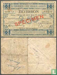 2,5 Gulden Niederlande Exemplar