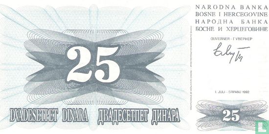 Bosnië en Herzegovina 25 Dinara 1992 - Afbeelding 1