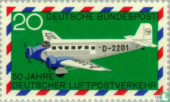 50 jaar luchtpostverkeer in Duitsland