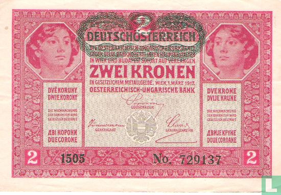 Deutschösterreich 2 Kronen ND (1919) - Image 1