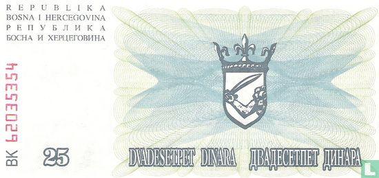 Bosnien und Herzegowina 25 Dinara 1992 - Bild 2
