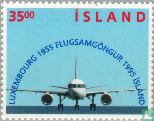 Luftverbindung Luxemburg-Island 1955-1995