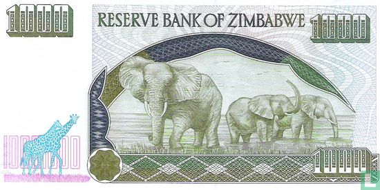 Zimbabwe 1.000 Dollars 2003 - Image 2