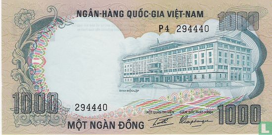 Zuid Viëtnam 1000 Dong  - Afbeelding 1