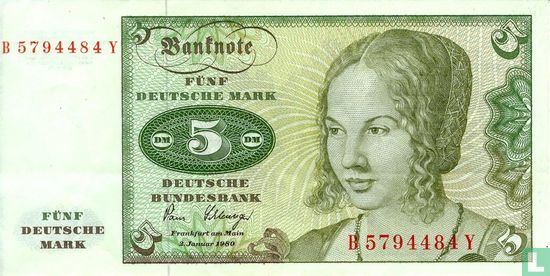 Bundesbank, D-5 Mark 1980 (a) - Bild 1