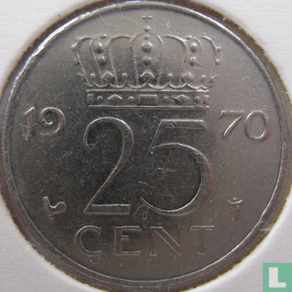 Pays-Bas 25 cent 1970 - Image 1