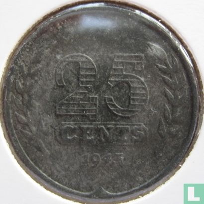 Pays-Bas 25 cents 1943 (type 2) - Image 1