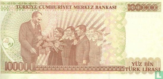 Turkije 100.000 Lira ND (1997/L1970) P206 - Afbeelding 2
