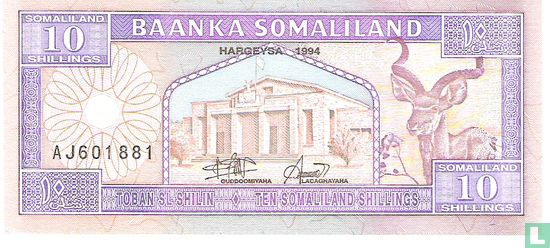 Somaliland 10 Shillings 1994 - Image 1