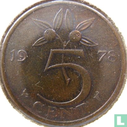 Nederland 5 cent 1978 - Afbeelding 1