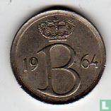 Belgique 25 centimes 1964 (FRA) - Image 1