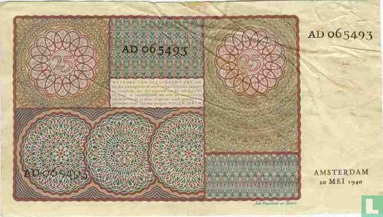 25 gulden Nederland 1940  - Afbeelding 2