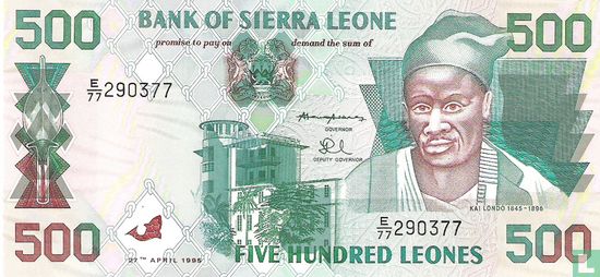 Sierra Leone 500 Leones 1995 - Bild 1