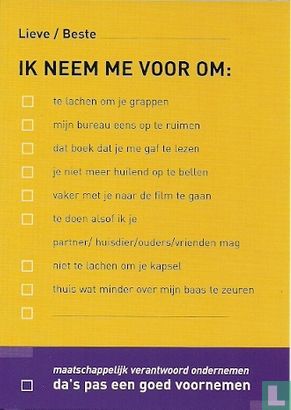 C000562 - CNV "Ik Neem Me Voor Om...." - Image 1