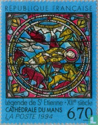 Légende de Saint-Etienne, XIIe siècle - Cathédrale du Mans