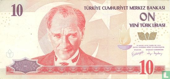 Turkije 10 New Lira 2005 (L1970) - Afbeelding 1