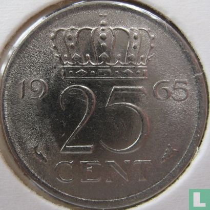 Pays-Bas 25 cent 1965 - Image 1