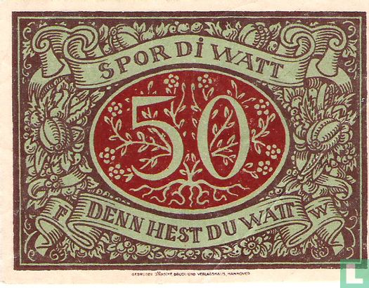 Schneverdingen, Sparkasse - 50 Pfennig 1921 - Afbeelding 2