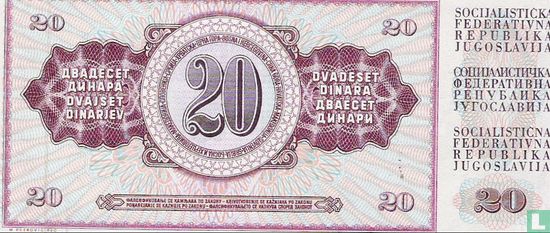 Yougoslavie 20 Dinara 1974 - Image 2