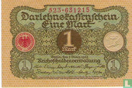 Allemagne 1 Mark 1920 (P.58 - Ros.64) - Image 1
