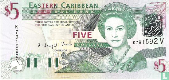Ost. Karibik 5 Dollar V (St. Vincent) - Bild 1