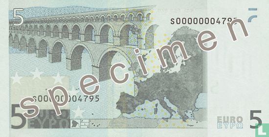 Eurozone 5 Euro (Specimen) - Bild 2