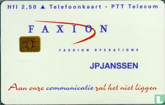Faxion, aan onze communicatie zal... - Afbeelding 1