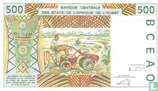 West Afr. Stat. 500 Francs B  - Afbeelding 2