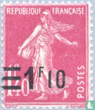 Sower, with overprint