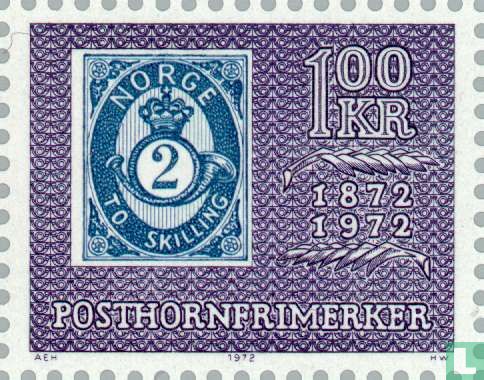100 ans de timbres en corne de poste