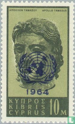 United Nations with overprint