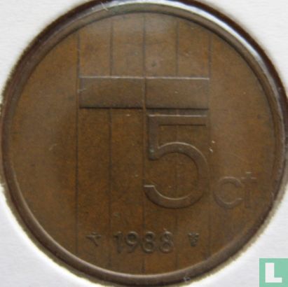 Nederland 5 cent 1988 - Afbeelding 1