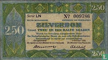 2,5 florins néerlandais 1918 - Image 1