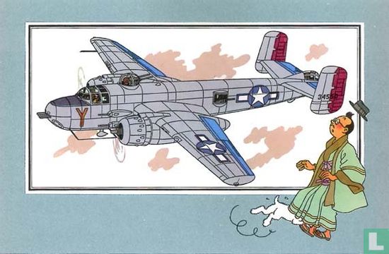 Chromo's “Vliegtuigen ‘39-’45” 48 "North American B-25 H 'Mitchell Flying Pillbox'  - 1943 - USA" - Image 1