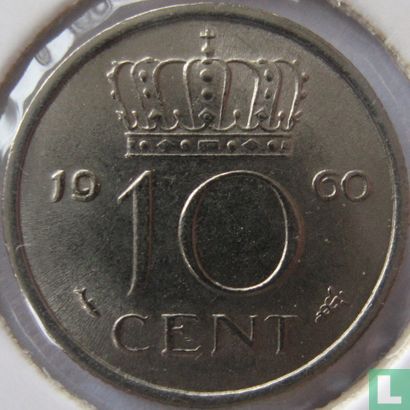 Nederland 10 cent 1960 - Afbeelding 1