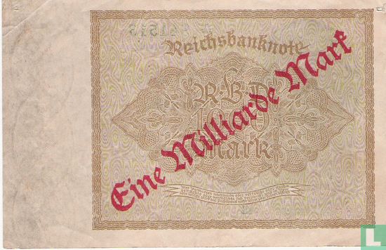 Duitsland 1 Miljard  Mark (P113a) - Afbeelding 2