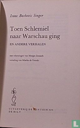 Toen Schlemiel naar Warschau ging en andere verhalen - Image 2