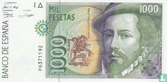 Espagne 1000 Pesetas - Image 1