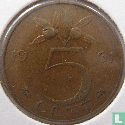 Pays-Bas 5 cent 1961 - Image 1