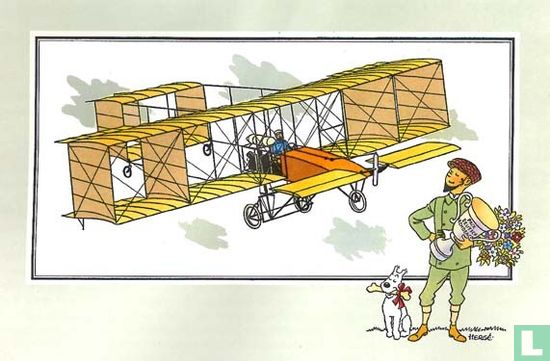 Chromo's “Vliegtuigen collectie B reeks 1” 2 "De tweedekker 'Voisin' van Henri Farman (1907)" - Image 1