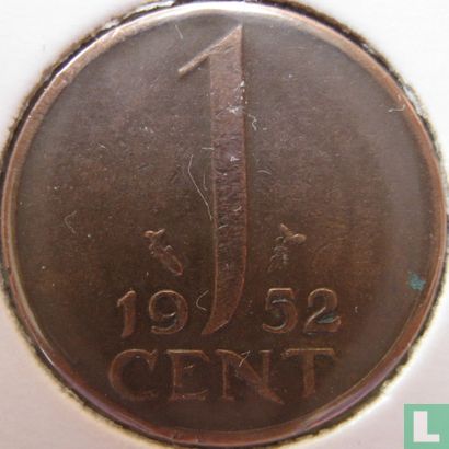 Nederland 1 cent 1952 - Afbeelding 1