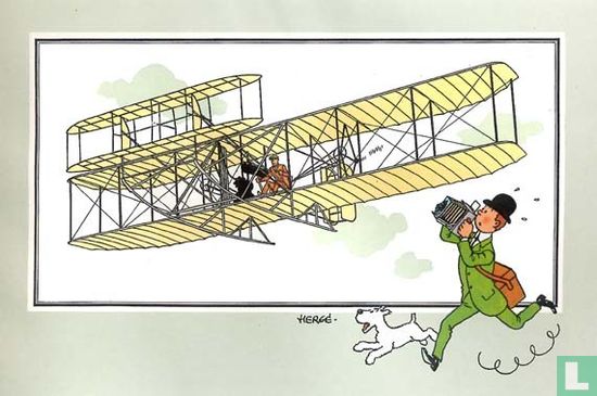 Chromo's “Vliegtuigen oorsp. tot 1700” 6 "Het Toestel van de Gebroeders Wright" - Image 1
