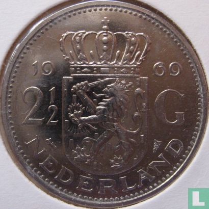Nederland 2½ gulden 1969 (vis) - Afbeelding 1
