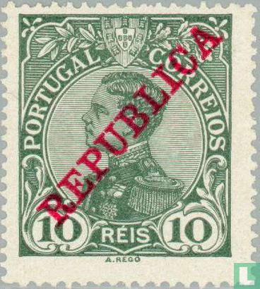 King Manuel II imprint REPUBLICA