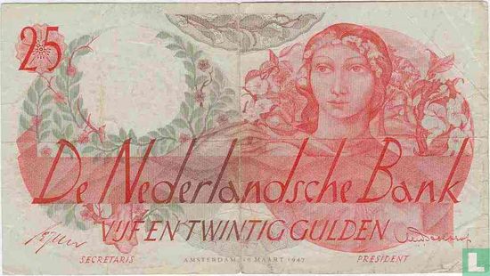 25 florins néerlandais 1947 - Image 1