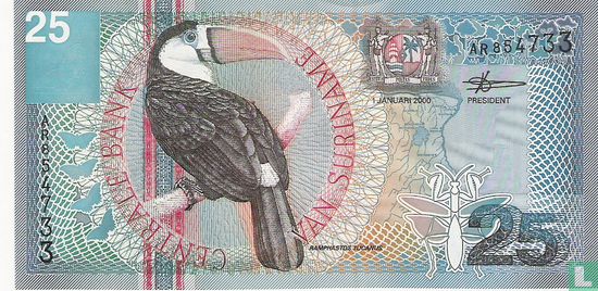 Suriname 25 Gulden 2000 - Afbeelding 1