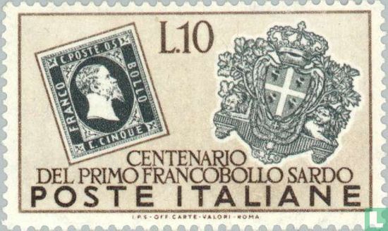 Stamp Jahrestag Sardinien