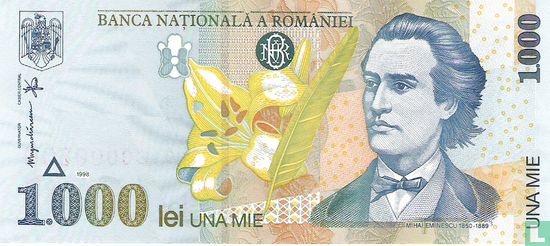 Roemenië 1000 Lei  - Afbeelding 1