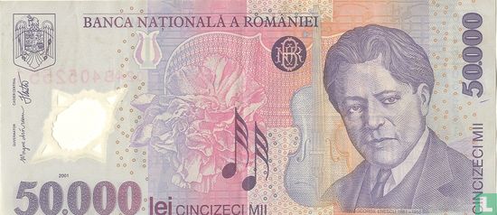 Romania 50,000 Lei 2001 (2002) - Image 1
